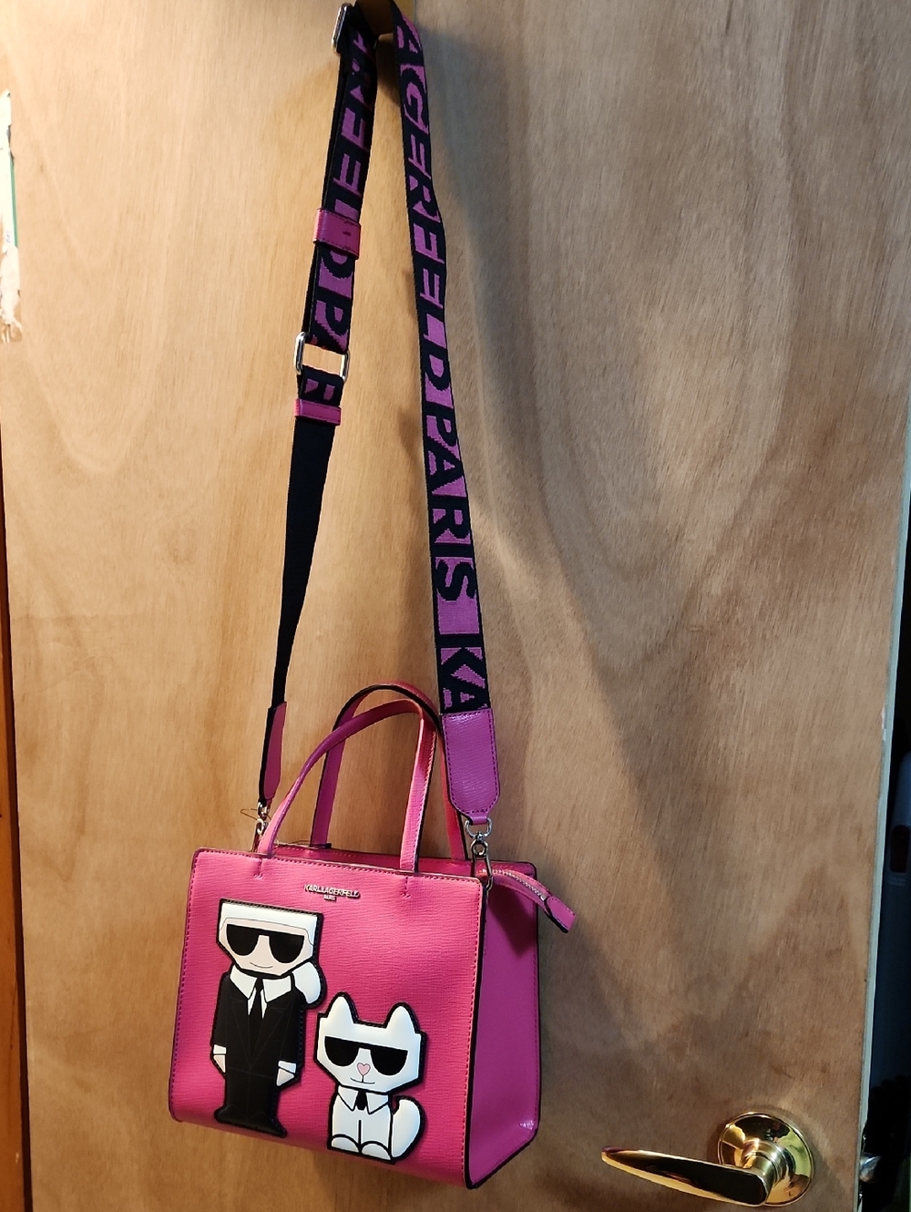 Karl Lagerfeld Hot Pink K/Ikonik Crossbody Tote